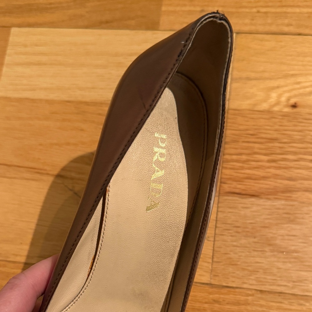 Prada bronze leather heels - Picture 6 of 9